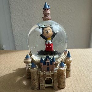 Disney Mickey Mouse Castle Snow Globe - Blue and Red